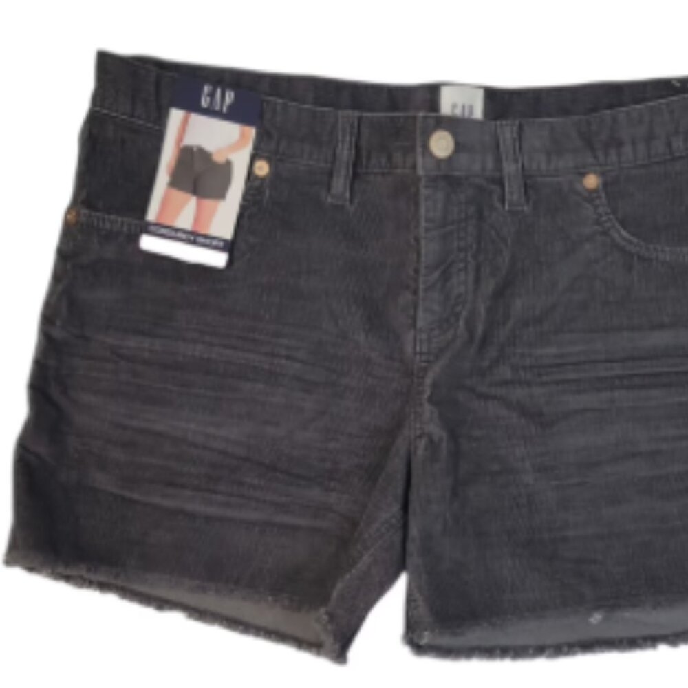 Gray Corduroy Shorts | Mid-Rise Raw Hem 3” Inseam | NWT
